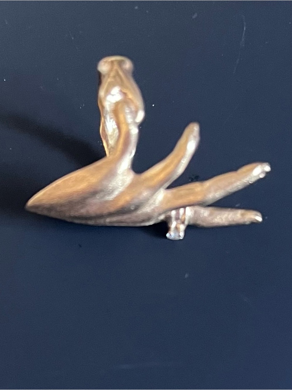 Vintage 1970s 14K Yellow Gold Modernist Diamond Statement Ring - 7.58 G - Sz 7.5 - Picture 7 of 12